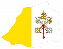 OnlineLabels Clip Art - Vatican City Map Flag