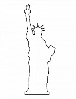 Statue of Liberty pattern. Use the printable outline for crafts ...