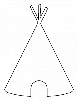 Teepee pattern. Use the printable outline for crafts,… | Printable ...