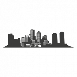 Boston skyline silhouette - Transparent PNG & SVG vector