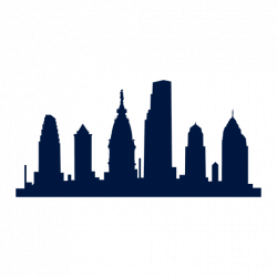 Philadelphia city skyline silhouette - Transparent PNG & SVG vector