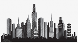 Banner Free Cityscape Silhouette Png Clip Art Image ...