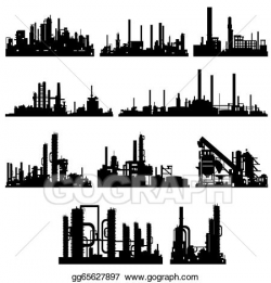 Vector Stock - The contours of industrial building. Clipart ...