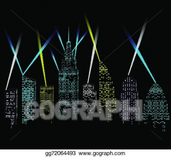 Vector Illustration - City lights. Stock Clip Art gg72064493 ...