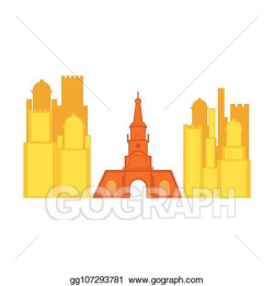 Vector Stock - Colored cityscape of cartagena. Clipart ...