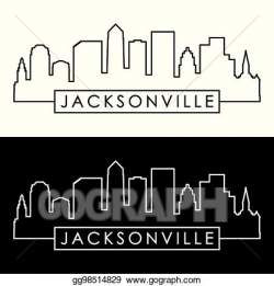 EPS Vector - Jacksonville skyline. Stock Clipart ...