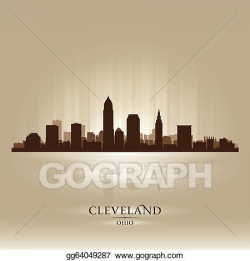 Vector Art - Cleveland ohio skyline city silhouette. Clipart ...