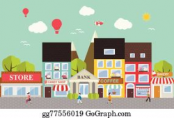 Small Town Clip Art - Royalty Free - GoGraph