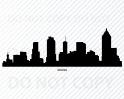 Atlanta Skyline SVG Files For Cricut City skyline Clipart City silhouette  Files Eps, Png ,Dxf Clip Art Cityscape Atlanta Georgia Svg Skyline