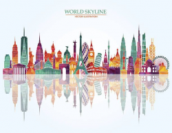 World skyline detailed illustration. Vector illustration ...