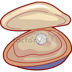 Royalty-Free Clam with a pearl inside 153611 vector clip art image ...