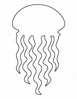 Jellyfish pattern. Use the printable outline for crafts, creating ...