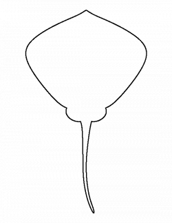 Stingray pattern. Use the printable outline for crafts, creating ...