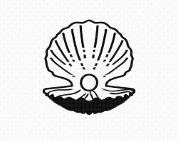 pearl clam oyster svg, eps, png, dxf, clipart for cricut and silhouette