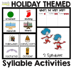 Syllables - 8 Easy to Print Activities | Syllable, Activities and ...