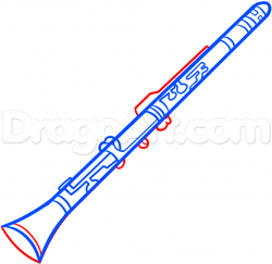 How to Draw a Clarinet for Kids Step by Step | Clarinet ...