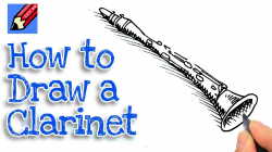 How to draw a clarinet Real Easy - for kids and beginners