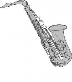 Silver Saxophone Clip Art at Clker.com - vector clip art online ...