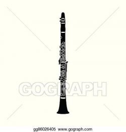 Vector Stock - Clarinet icon, black simple style. Clipart ...