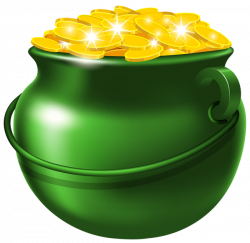 Green Pot of Gold PNG Clipart Image | St. Patrick's clip | Pinterest ...