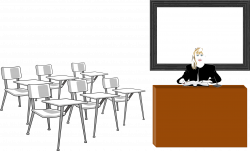 Clipart - Teacher In Classroom