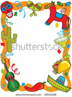 Mexican Border Clip Art | Mexican Fiesta frame, great for ...