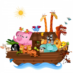 Noah's Ark Child's Nursery Pictures Are On Transparent Background ...