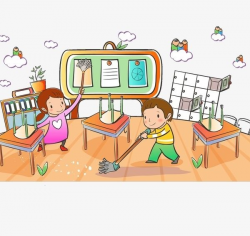 Students Clean The Classroom, Classroom Clipart, Go To ...