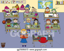Drawing - School classroom. Clipart Drawing gg70595573 - GoGraph