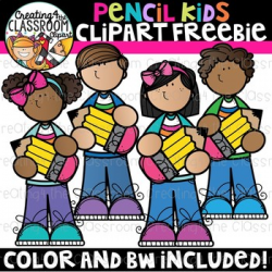 FREE Pencil Kids Clipart {Kid Clipart}