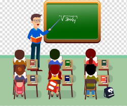 Man teaching Mathematic illustration, Student Teacher ...