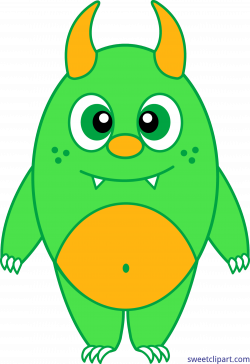 Silly Monster Green Clip Art - Sweet Clip Art