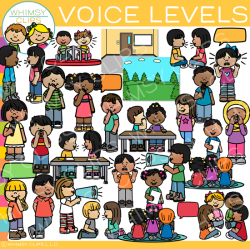 Kids Voice Levels Clip Art