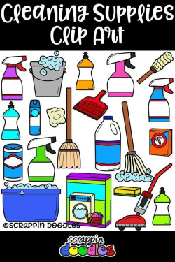 Cleaning Supplies Clipart | Scrappin Doodles Clip Art in ...