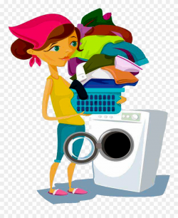Clean Clipart Clean Clothes - Washing Machine With Clothes ...
