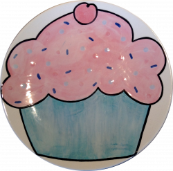 GIANT Cupcake Plate | Paint Your Own Pottery | Paint Your Pot | Cary ...