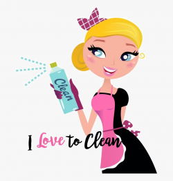 Cleaner Clipart Little Girl Cleaning Room - Cleaning Lady ...
