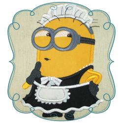 Cleaning Lady Minion Applique Machine Embroidery Design Pattern ...