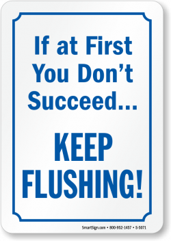 Flush After Using Bathroom Signs