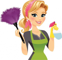 Cleaning Lady vector art illustration | Art 235 | Cleaning ...