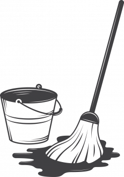 Cleaning Tool Illustration - Mop and bucket 1423*2029 transprent Png ...
