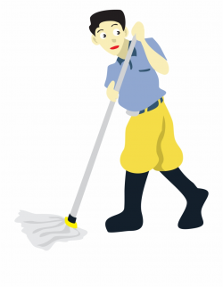 Floor Cleaning Mop Clip Art - Mopping The Floor Clip Art ...