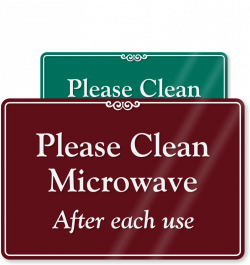 Kitchen Signs | Keep Kitchen Clean Signs | Kitchen Courtesy Signs