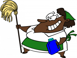 Clipart - African Cleaning Lady