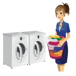 Laundry room Washing machine Clip art - Woman washing machine 1000 ...