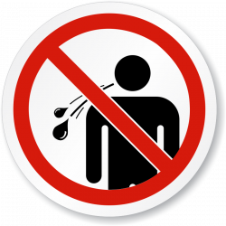 No Spitting Clipart