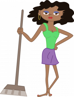 Clipart - African Housekeeper