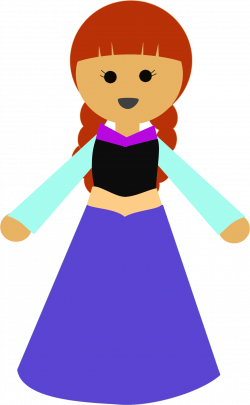 Clipart - Girl In A Dress 3