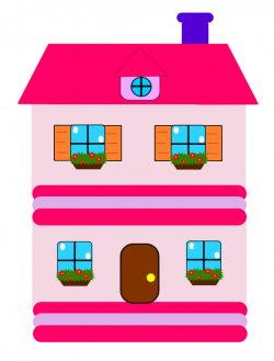 pink house | Houses | Pinterest | Clipart images, Free clipart ...