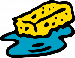 Clipart - Sponge in water